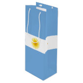 Argentinien-Flagge Geschenktüte Für Weinflaschen (Vorderseite Schrägansicht)