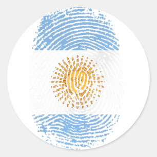 Argentinien-Flagge Gi Fingerabdruck 100% Runder Aufkleber