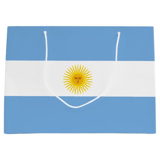 Argentinien-Flagge Große Geschenktüte (Vorderseite)