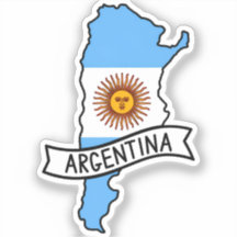 Argentinien-Flagge Karte Patriotischer argentinisc