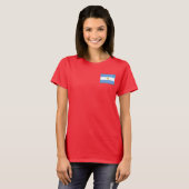 Argentinien-Flagge + Karten-T - Shirt (Vorne ganz)