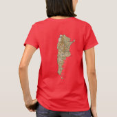 Argentinien-Flagge + Karten-T - Shirt (Rückseite)
