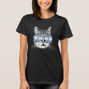 Argentinien - Flagge Katze Vintage Männer Frauen G T-Shirt