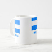 Argentinien-Flagge mit Namen Kaffeetasse (Vorderseite Links)