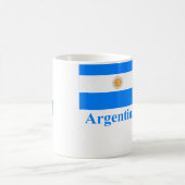 Argentinien-Flagge mit Namen Kaffeetasse (Mittel)