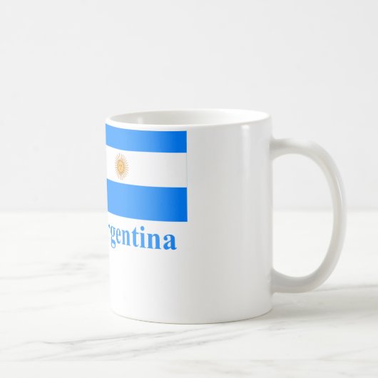 Argentinien-Flagge mit Namen Kaffeetasse (Rechts)