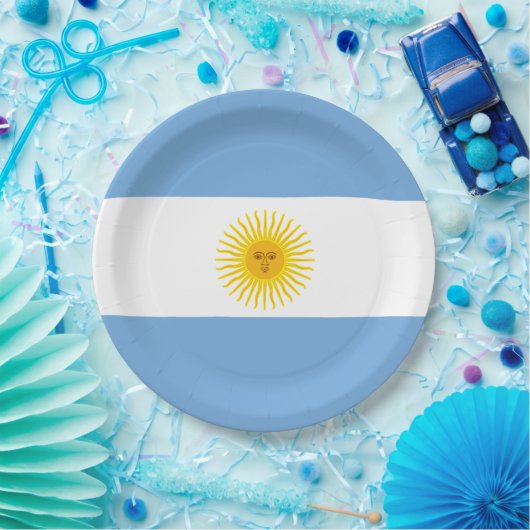 Argentinien-Flagge Pappteller (Party)