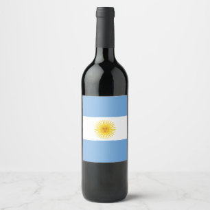 Argentinien-Flagge Weinetikett