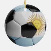 Argentinien-Flaggen-Fußball Keramik Ornament (Hinten)
