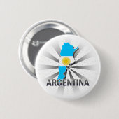 Argentinien-Flaggen-Karte 2,0 Button (Vorne & Hinten)