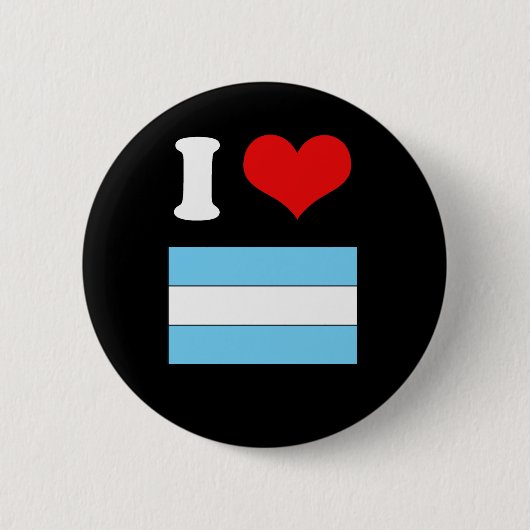 Argentinien-Flaggen-T-Shirt Button (Vorderseite)