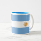Argentinien-Flaggen-Tasse Zweifarbige Tasse (VorderseiteRechts)