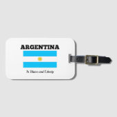 Argentinien - Flaggen und Motto Gepäckanhänger (Vorderseite (Horizontal))
