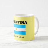 Argentinien - Flaggen und Motto Kaffeetasse (VorderseiteRechts)
