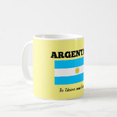 Argentinien - Flaggen und Motto Kaffeetasse (Vorderseite Links)