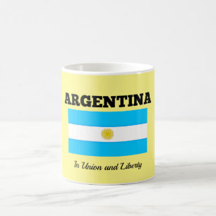 Argentinien - Flaggen und Motto Kaffeetasse