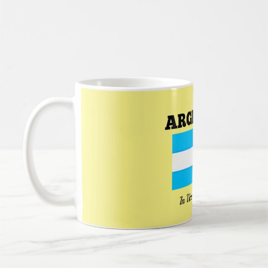Argentinien - Flaggen und Motto Kaffeetasse (Links)