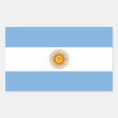 Argentinien - Flaggenaufkleber Bandeira Argentinie Rechteckiger Aufkleber (Vorderseite)