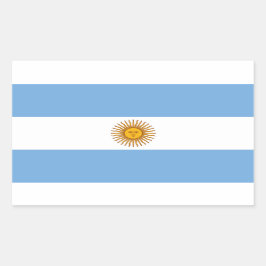 Argentinien - Flaggenaufkleber Bandeira Argentinie Rechteckiger Aufkleber