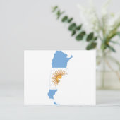 Argentinien Flaggenkarte AR Postkarte (Stehend Vorderseite)