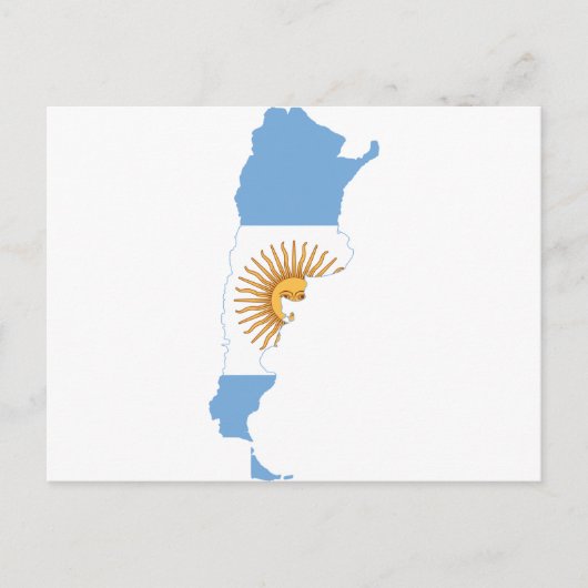 Argentinien Flaggenkarte AR Postkarte (Vorderseite)