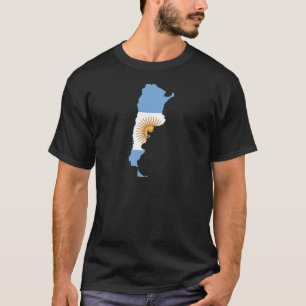 Argentinien-Flaggenkarte AR T-Shirt