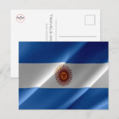 Argentinien - Flaggenwellen - Postkarte (Vorne/Hinten)