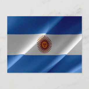 Argentinien - Flaggenwellen - Postkarte
