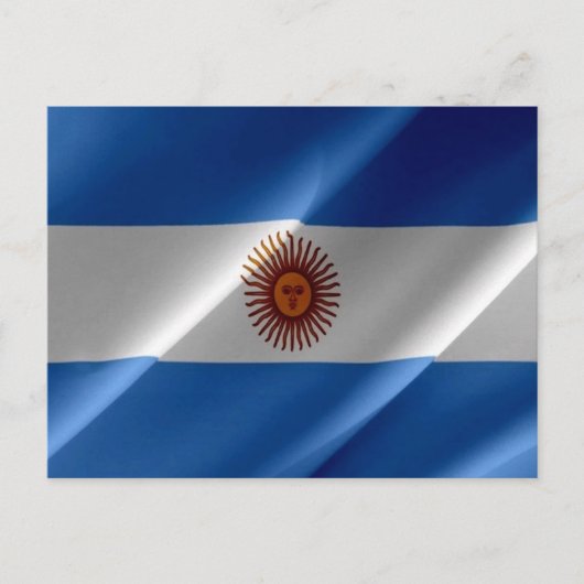 Argentinien - Flaggenwellen - Postkarte (Vorderseite)