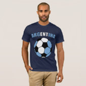 Argentinien Footy (dunkel) T-Shirt (Vorne ganz)