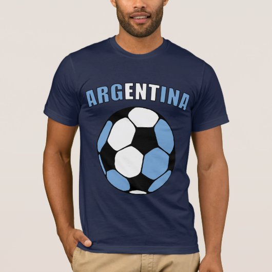 Argentinien Footy (dunkel) T-Shirt (Vorderseite)