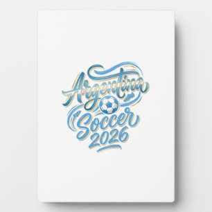 Argentinien Fußball 2026 Fußball Fett Land Typogra Fotoplatte