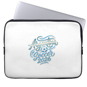 Argentinien Fußball 2026 Fußball Fett Land Typogra Laptopschutzhülle