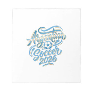 Argentinien Fußball 2026 Fußball Fett Land Typogra Notizblock