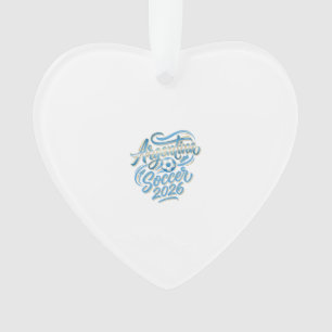 Argentinien Fußball 2026 Fußball Fett Land Typogra Ornament