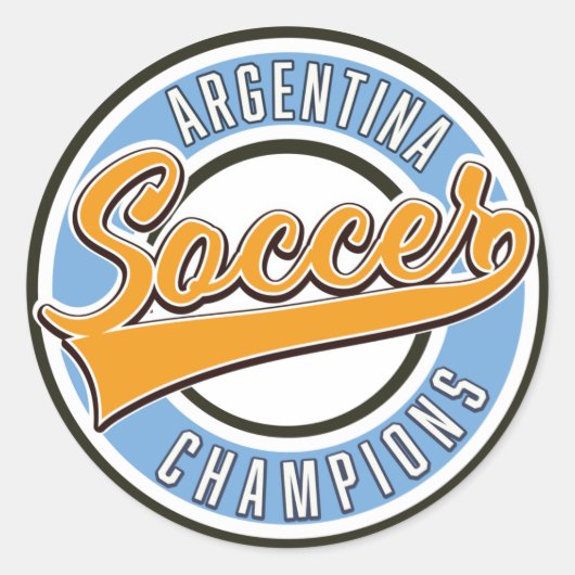 Argentinien Fußball-Champions Runder Aufkleber (Vorderseite)