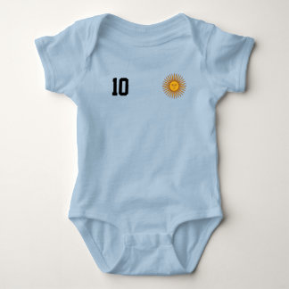 Argentinien Fußball Custom Name & Nummer Baby Strampler