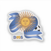 Argentinien Fußball D10S Fan Aufkleber (Vorderseite)