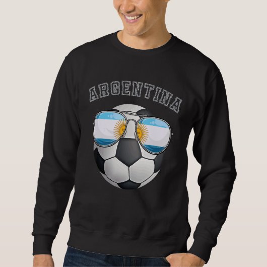 Argentinien Fußball Fan Sunglass Football Argentin Sweatshirt (Vorderseite)