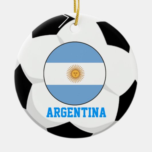 Argentinien-Fußball-Fan-Verzierung Keramik Ornament (Vorne)