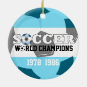 Argentinien-Fußball-Fan-Verzierung Keramik Ornament (Hinten)