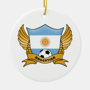 Argentinien-Fußball-Kreis-Verzierung Keramik Ornament