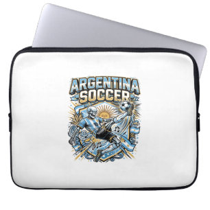 Argentinien Fußball Skelett Stürmer Nationen Poste Laptopschutzhülle