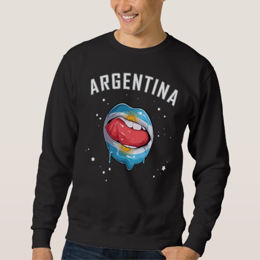 Argentinien Fußball & Sport Team Argentinien Fan Sweatshirt (Vorderseite)