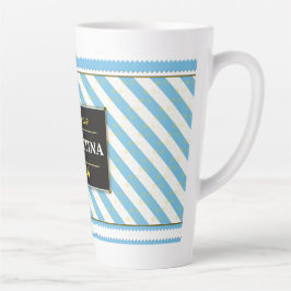 Argentinien Fußballfan-Flaggenfarben Streifenmuste Milchtasse