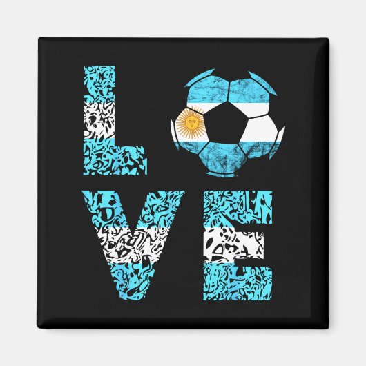 Argentinien Fußballmannschaft Argentinien Liebe Ll Magnet (Vorne)