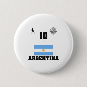 Argentinien Fußballmannschaft Kinder T-Shirt Button