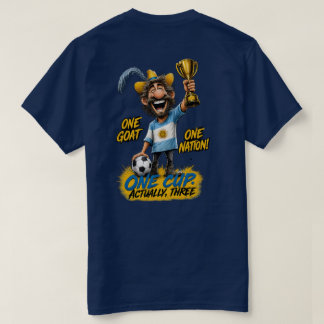 Argentinien GOAT Nation Three Champs Fan T-Shirt