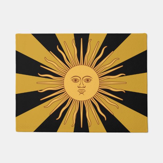 Argentinien Golden Sun, Sol de Mayo / Haus Fußmatte (Vorderseite)