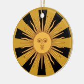 Argentinien Golden Sun, Sol de Mayo Keramik Ornament (Links)
